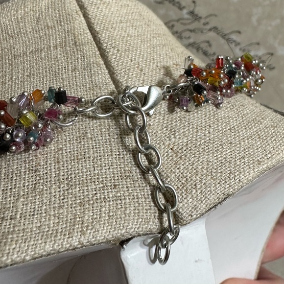 Multicolor silver necklace - Picture 2 of 2